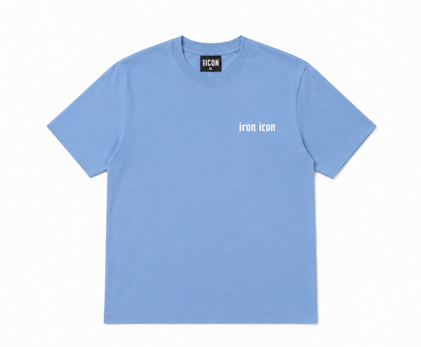 IRON ICON ICARUS T-Shirt Blue — Mythological Range Graphic Print Detail