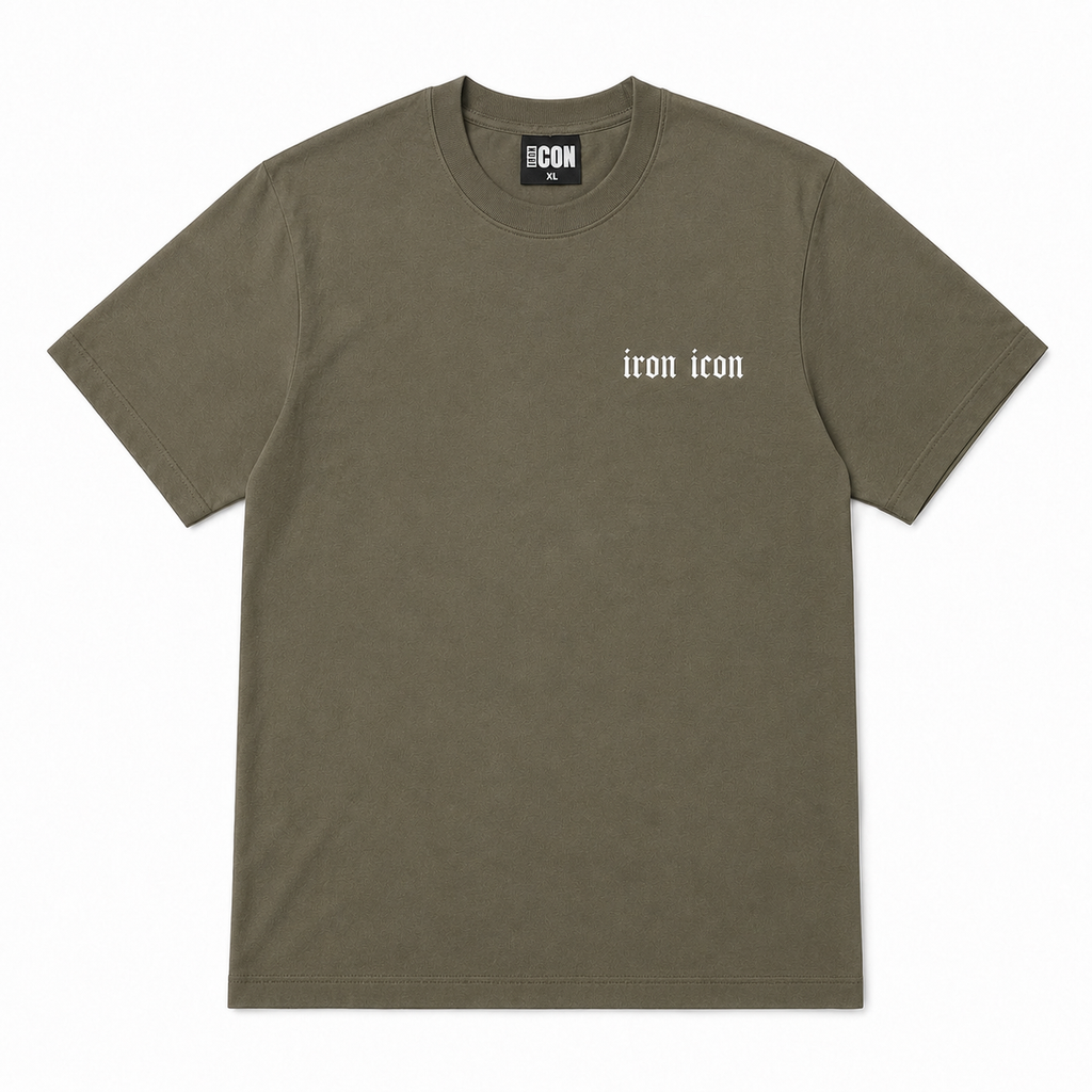 IRON ICON ATLAS T-Shirt — Oversized Drop Shoulder Graphic Tee UK