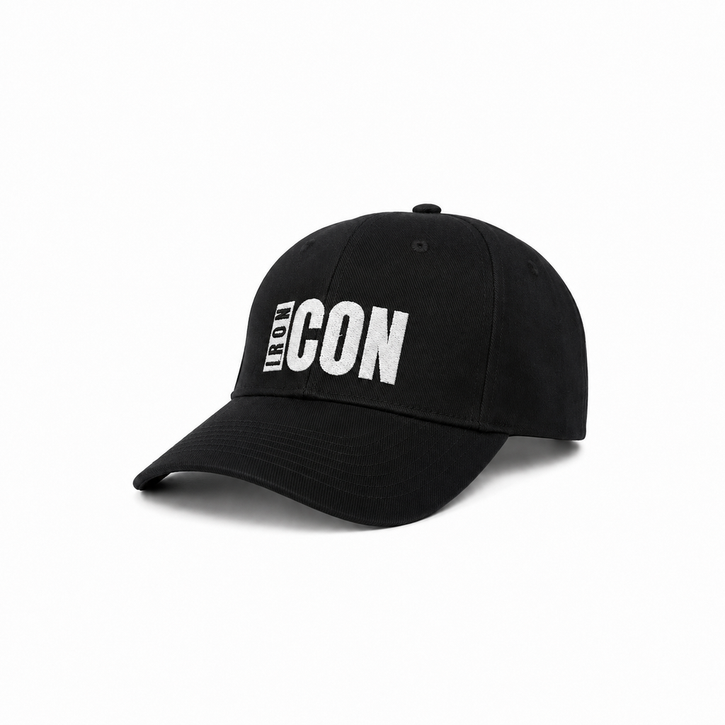 Iron Icon Black Cap - UK Activewear Headwear