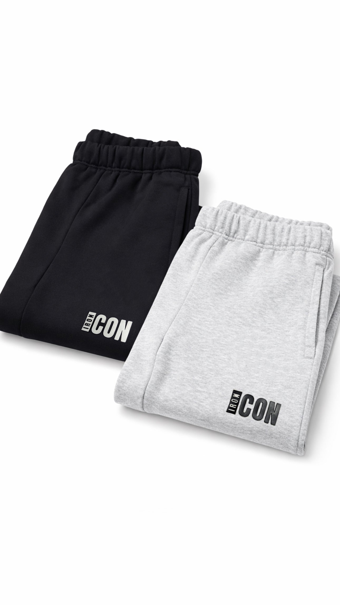 Iron Icon Joggers - Heavyweight Cotton Fleece Bottoms UK